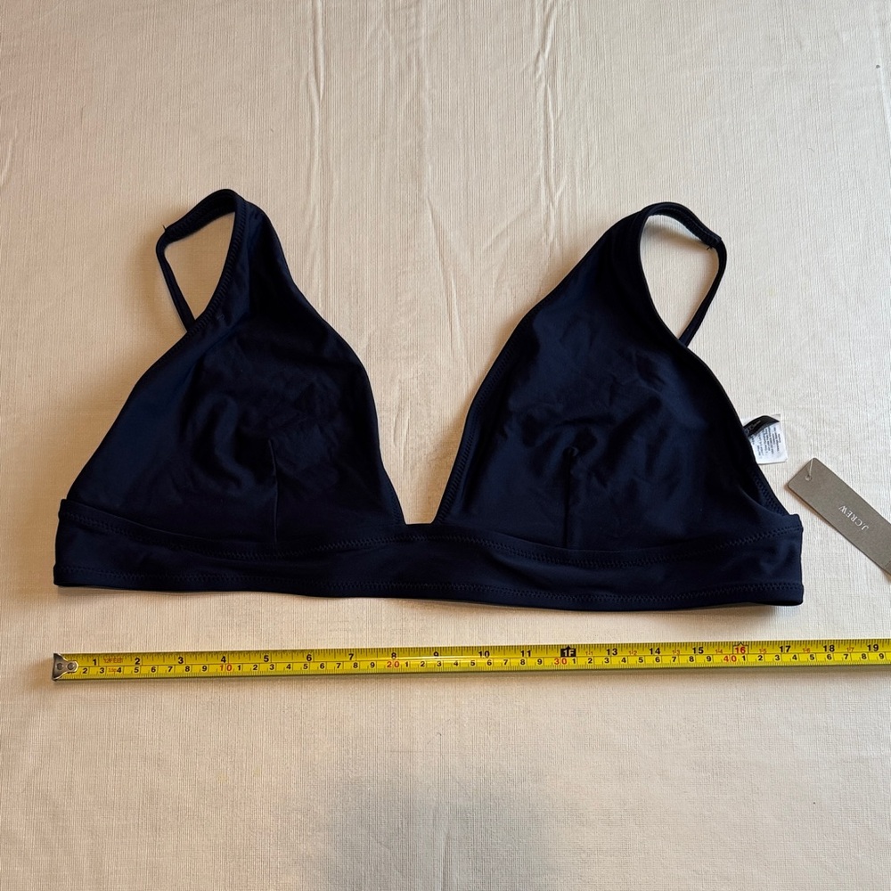 J Crew Navy Triangle Adjustable Straps Swim Bikini Top Size XXL - Picture 4 of 9
